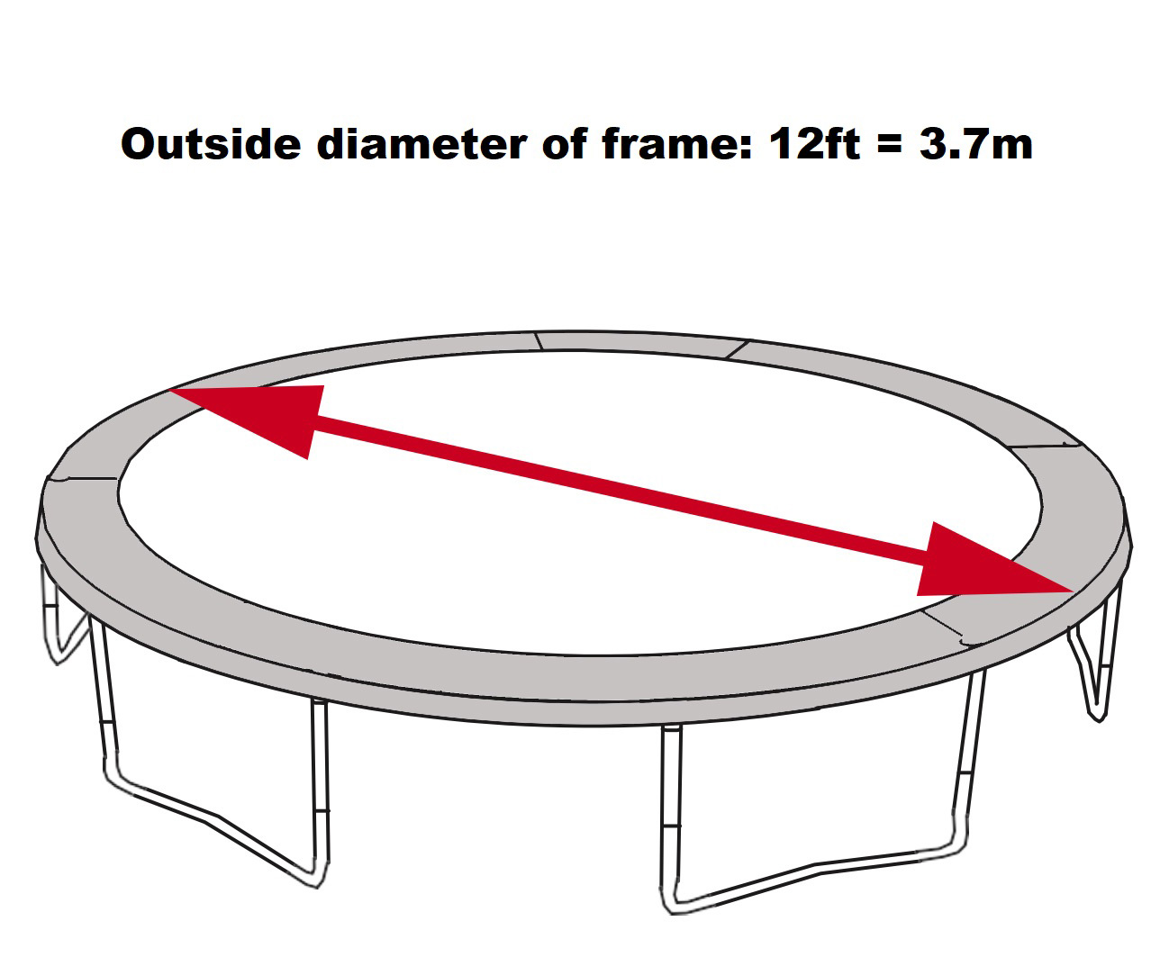 Jumpking JumpPOD Deluxe Original 12ft Trampoline, Green Pads